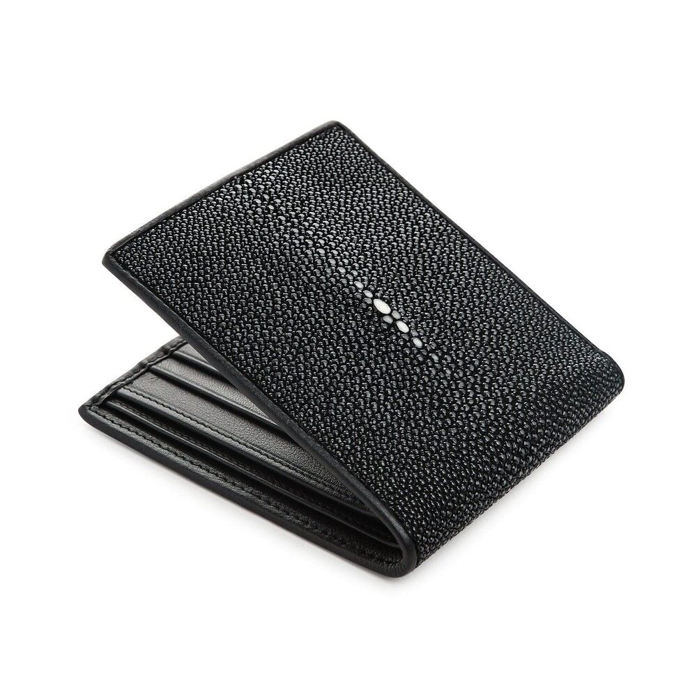 2890 Black Polished Stingray Wallet Medium - Picture 5 of 9
